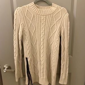 Banana Republic Side Zip Cable Knit Sweater